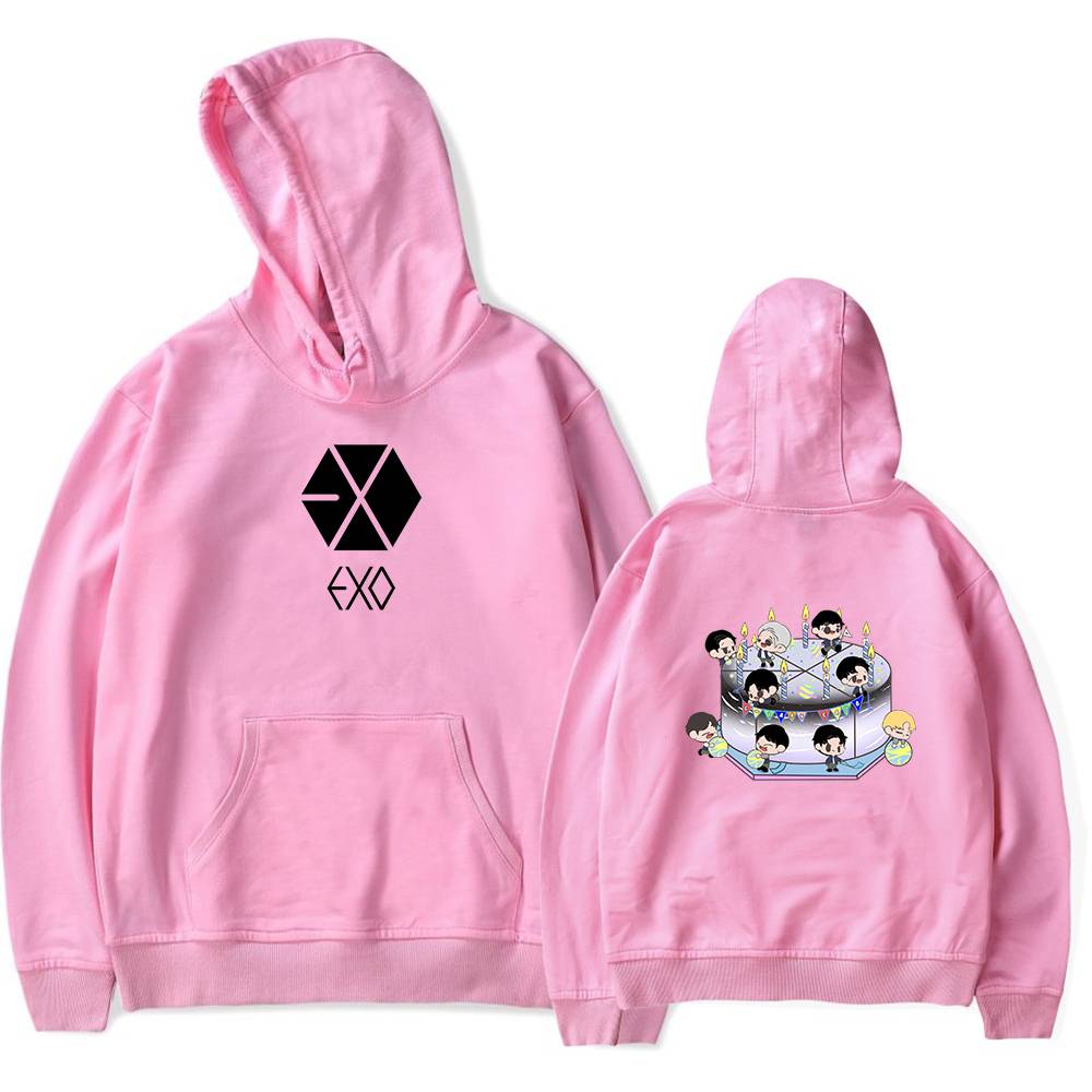 EXO Chibi Cake Hoodie - Pink