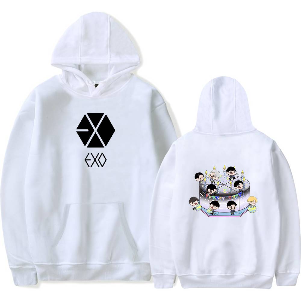 EXO Chibi Cake Hoodie - White