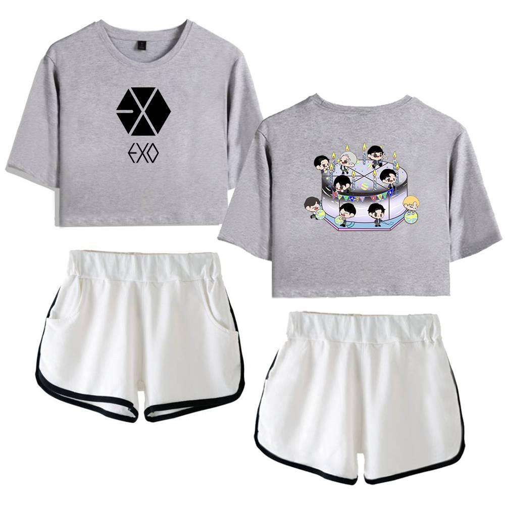 EXO Chibi Cake Tracksuit - Gray-White