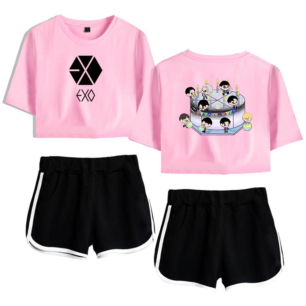 EXO Chibi Cake Tracksuit - Pink-Black