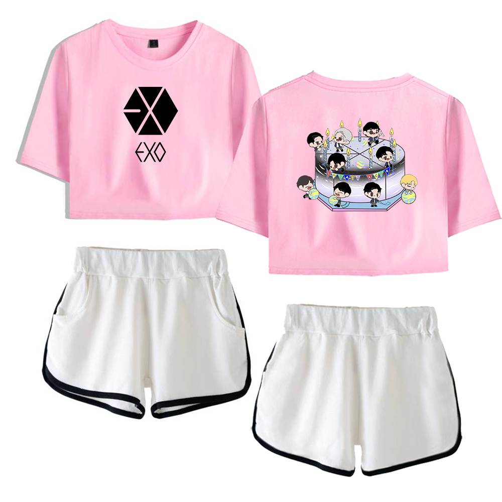 EXO Chibi Cake Tracksuit - Pink-White