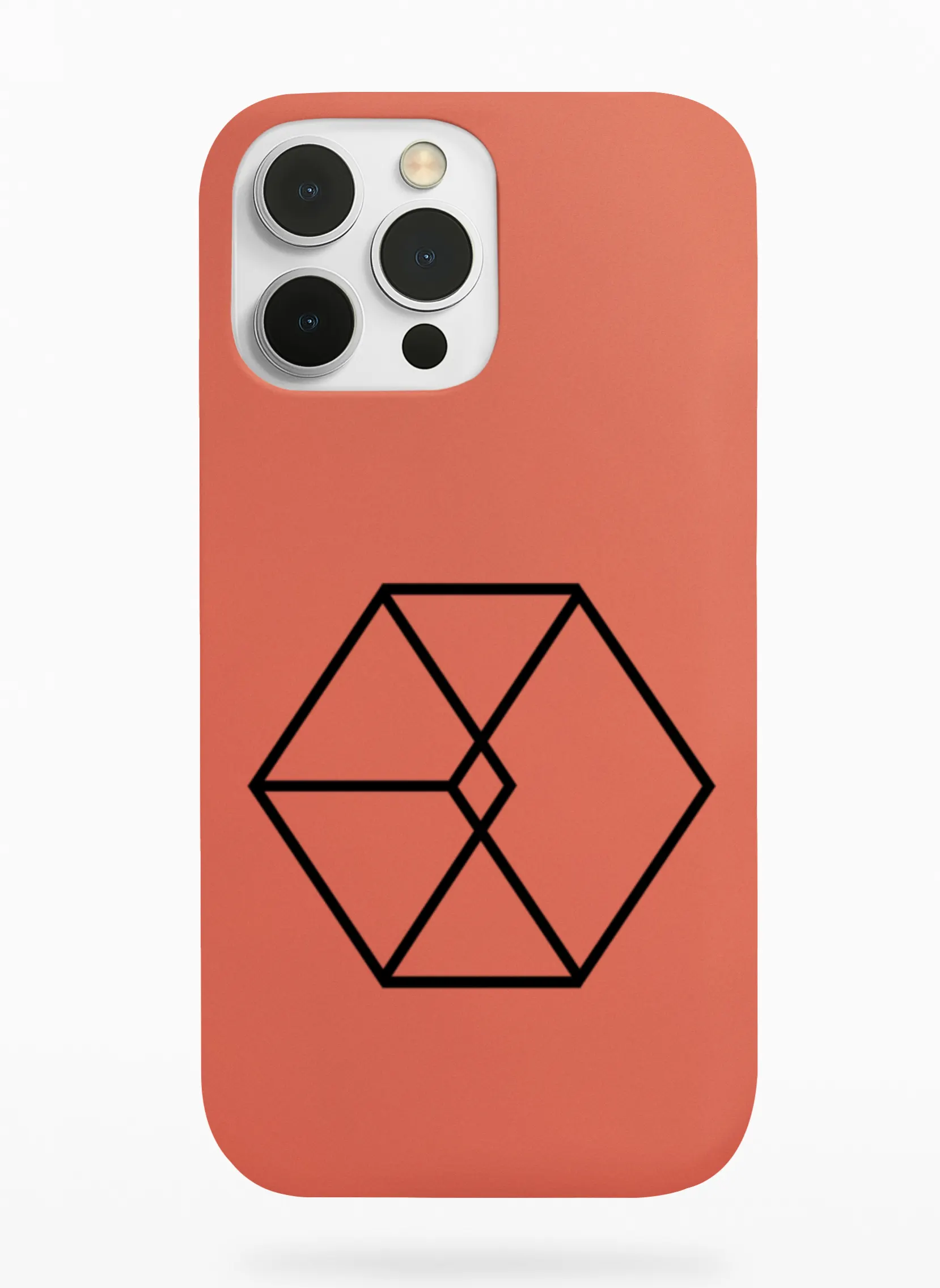 EXO Cube Logo Phone Case - Coral, Apple iPhone 18