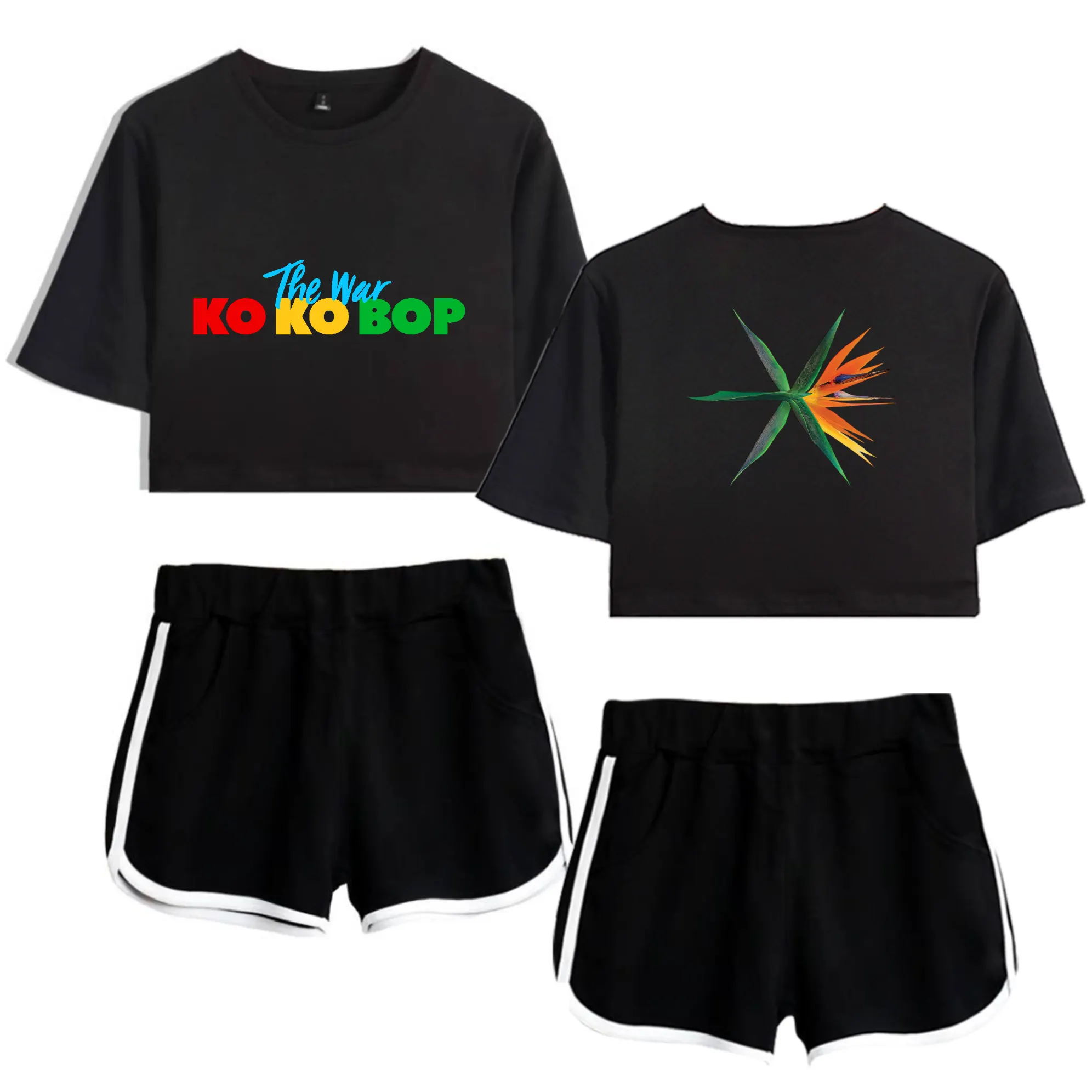 EXO Ko Ko Bop Tracksuit - Black-Black