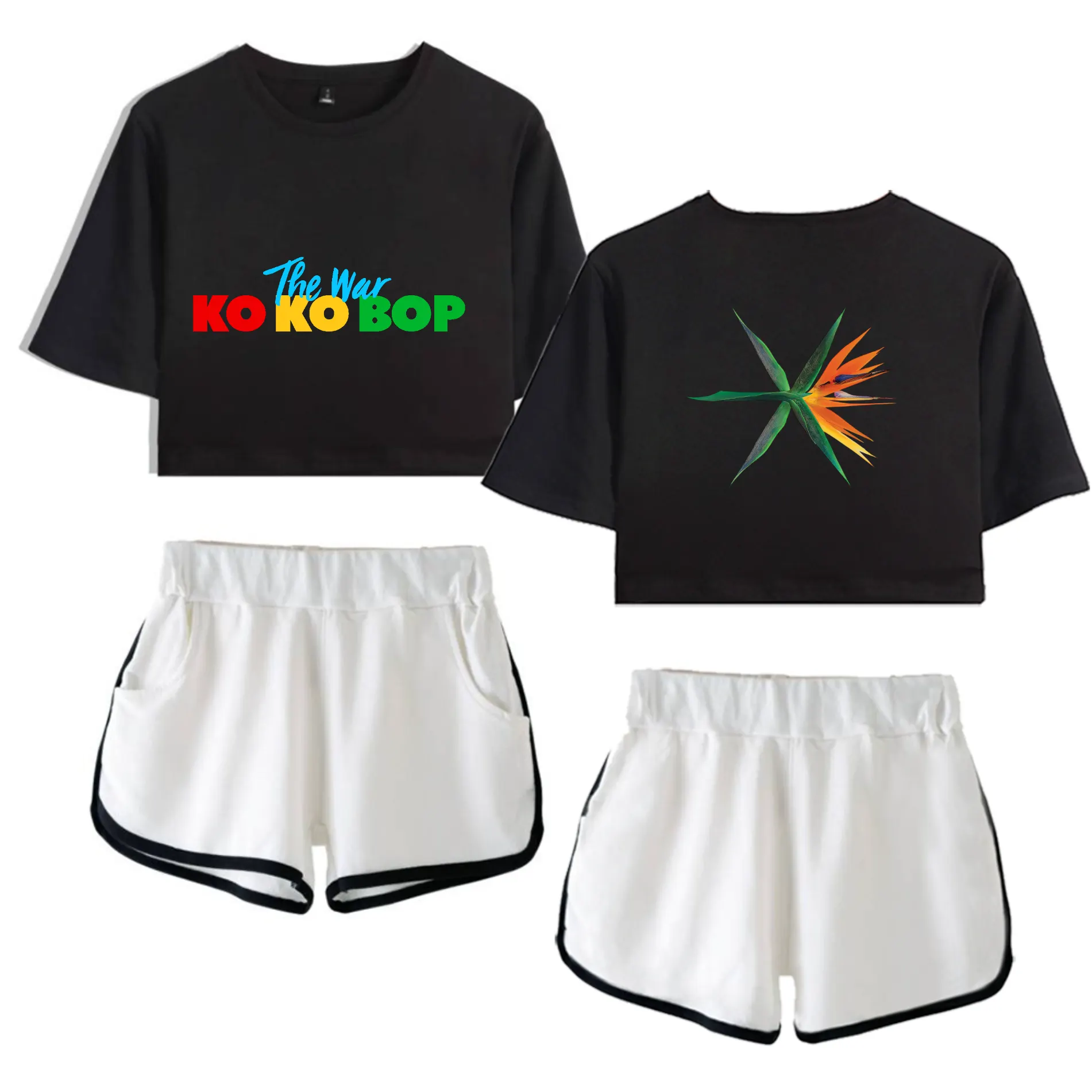 EXO Ko Ko Bop Tracksuit - Black-White
