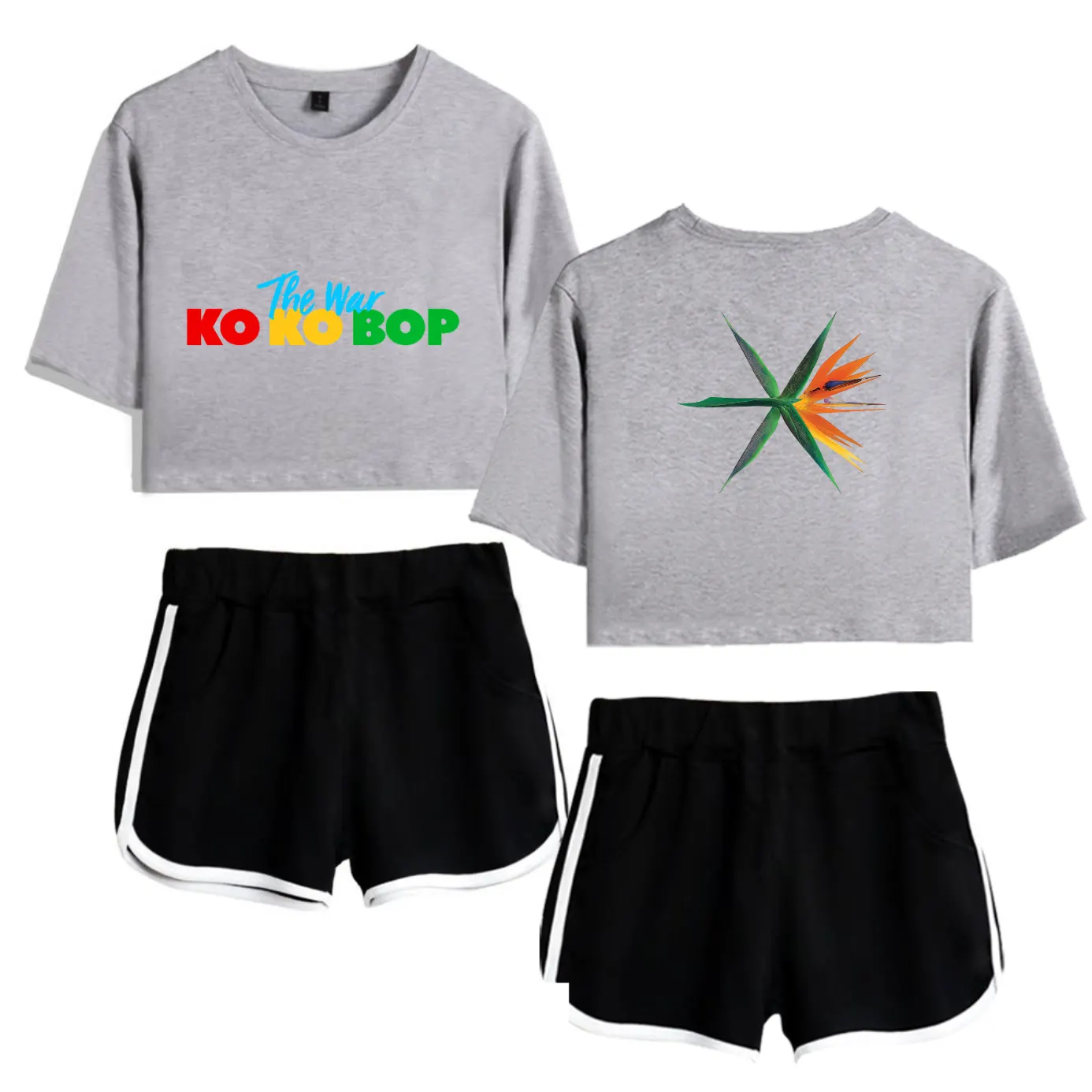 EXO Ko Ko Bop Tracksuit - Gray-Black