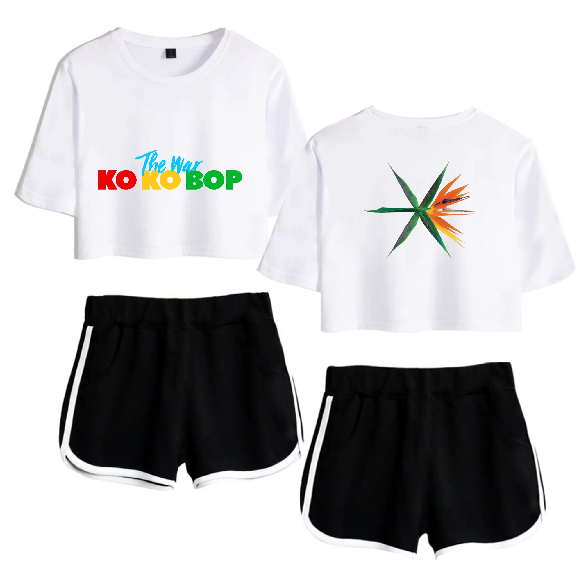 EXO Ko Ko Bop Tracksuit - White-Black