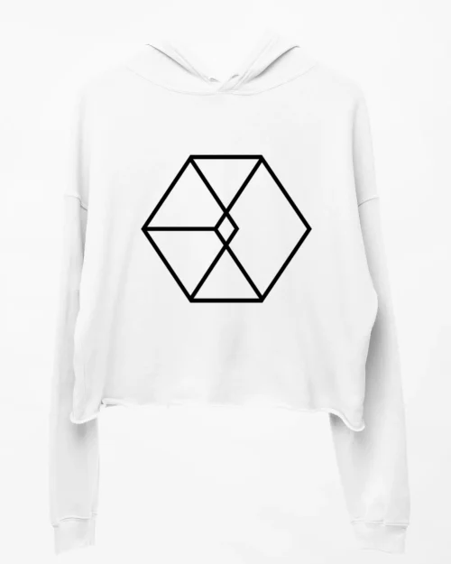 EXO Love Shot Diamond Cropped Hoodie