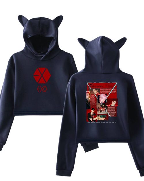 EXO Obsession Case File Cropped Hoodie