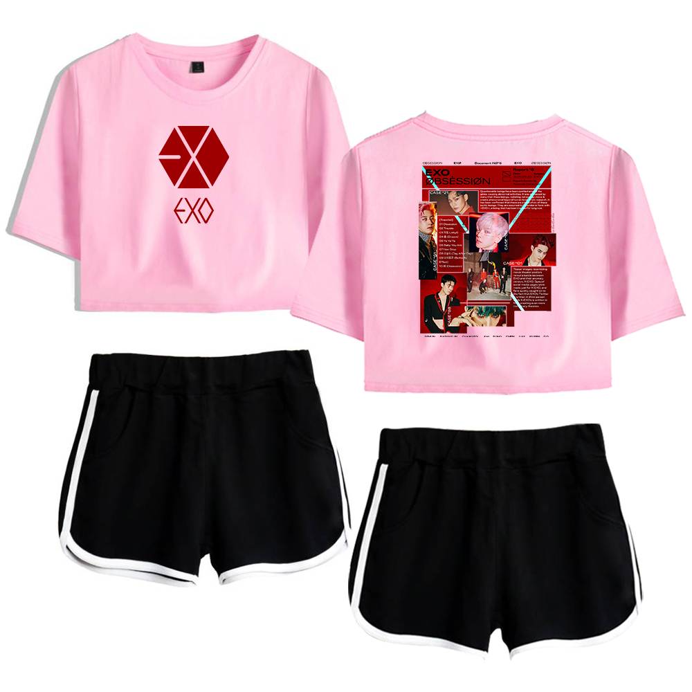 EXO Obsession Case File Tracksuit - Pink-Black