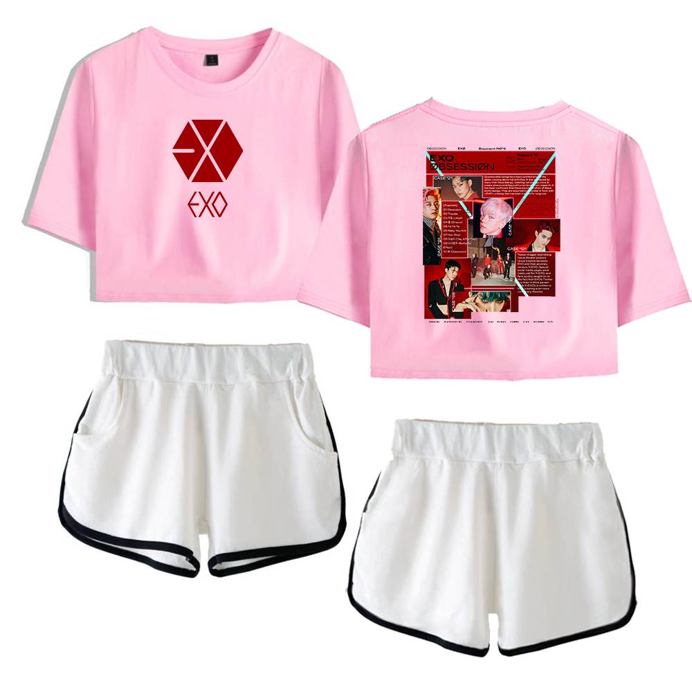 EXO Obsession Case File Tracksuit - Pink-White