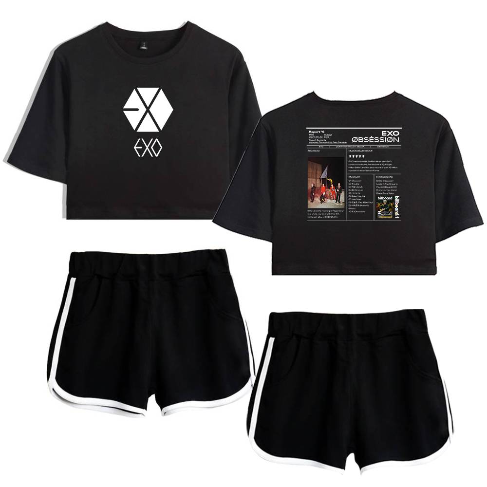 EXO Obsession Report Tracksuit - Black-Black