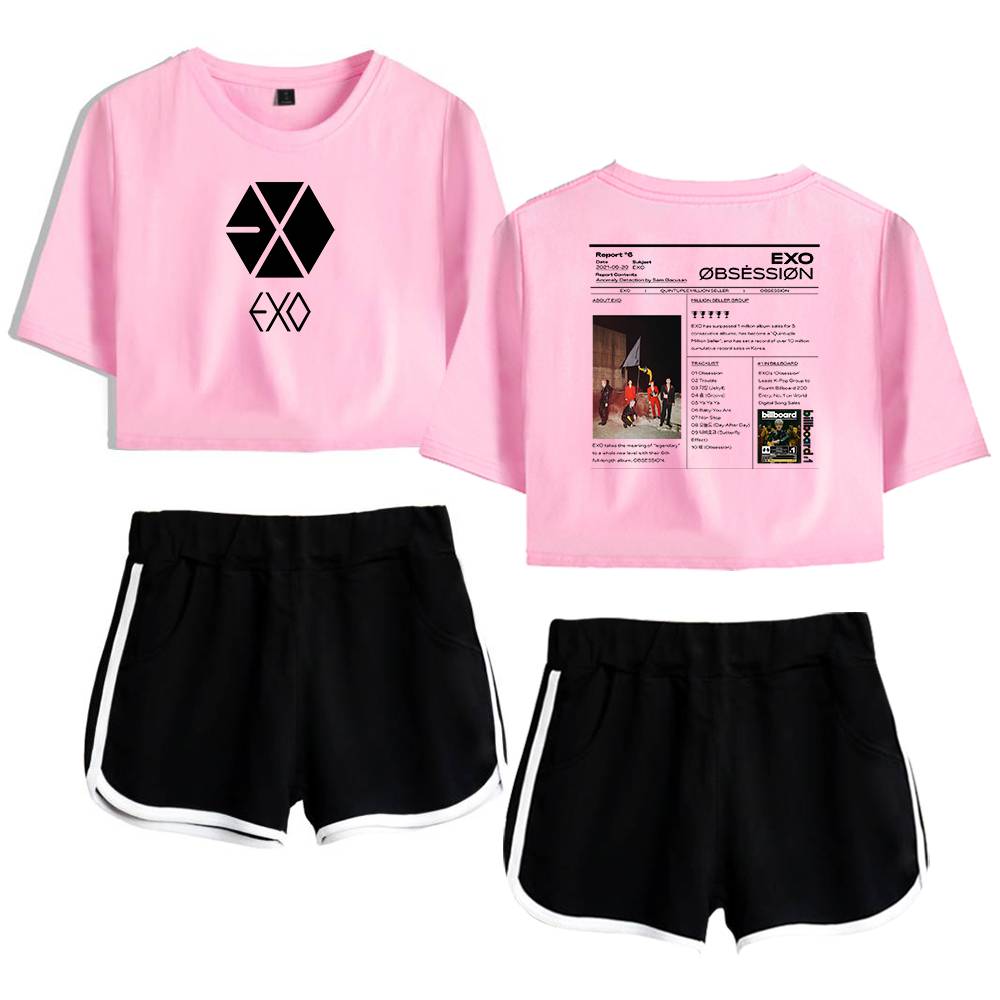 EXO Obsession Report Tracksuit - Pink-Black